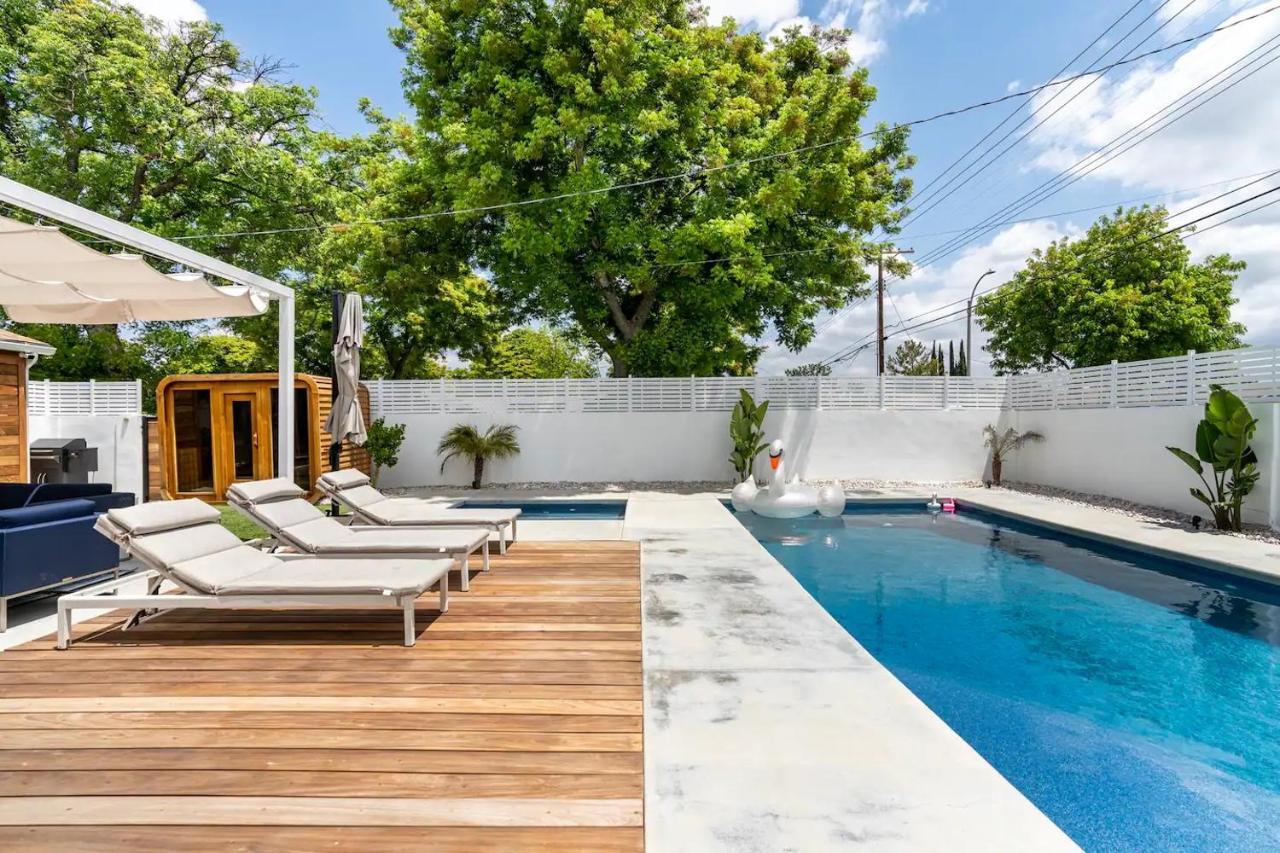 New Luxury Entertaining House With Pool Spa Sauna Tesla Charger Pets Λος Άντζελες Εξωτερικό φωτογραφία